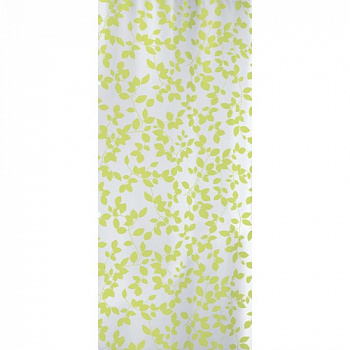 Пластиковая штора для ванной Spirella Peva Blatt, 180х200 см, полирезина, зеленый