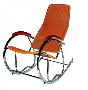 Кресло -качалка Wink ротанг бежевый, серый, VS-9009-P008