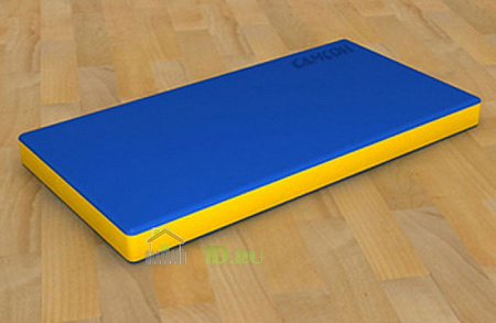 Мат гимнастический спортивный, 0,5м * 1 , цвет сине-желтый